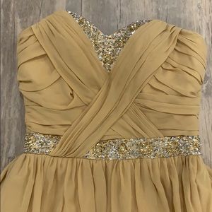 Custom Gold Evening Gown